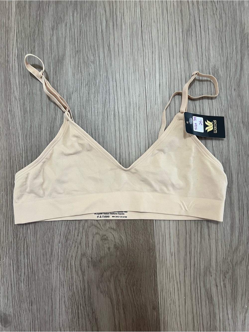 Wacoal B-Smooth Wire Free Bralette Nude Seamless Bra Style 87042 Size 34 NWT